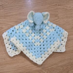 Crochet Elephant Lovey Baby Blanket